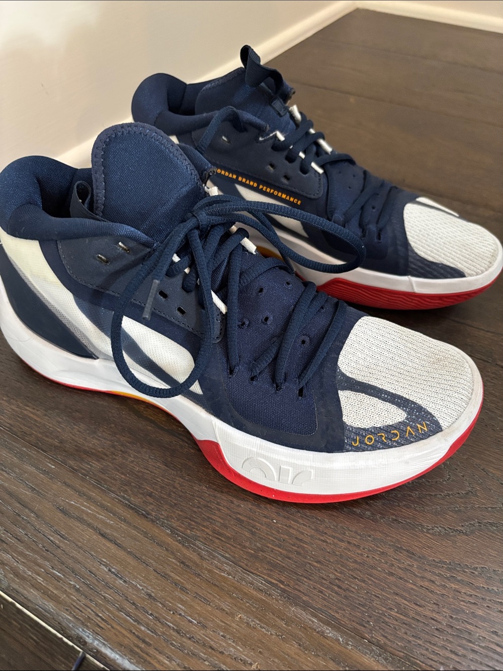Jordan Men’s Navy/White/Red Basketball Shoes